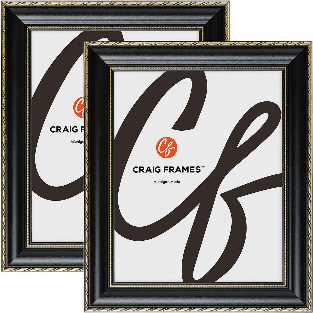 2 Pack Craig Frames Victoria Black & Gold Picture Frame